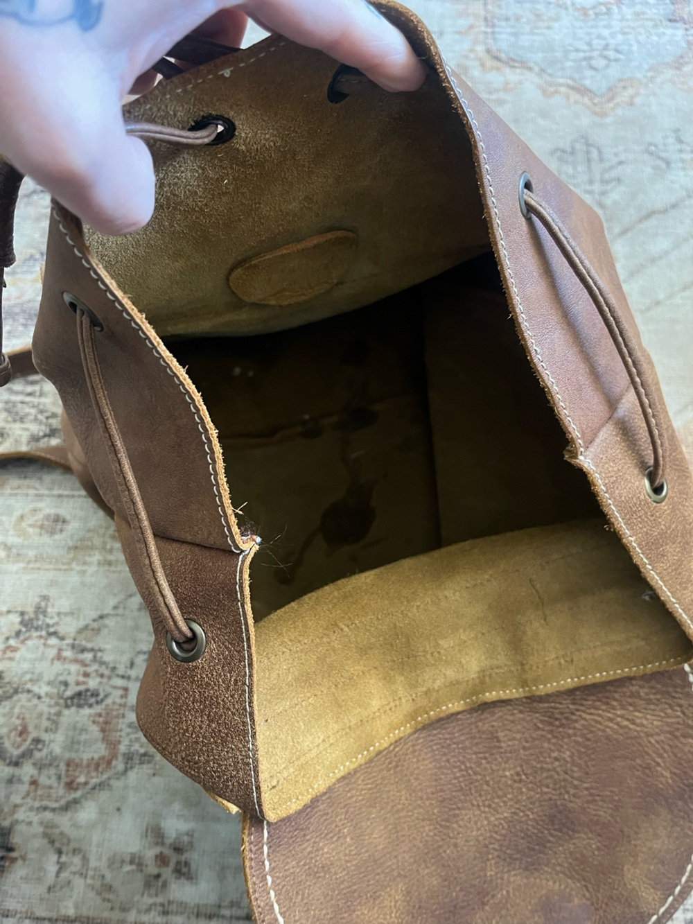 Vintage Roots Leather Backpack - Picture 7 of 7